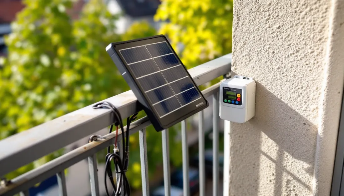 Kit solaire plug and play fixé sur un balcon en Belgique